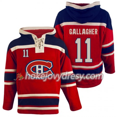 Montreal Canadiens Brendan Gallagher 11 Červená Sawyer Mikiny Hooded - Pánské